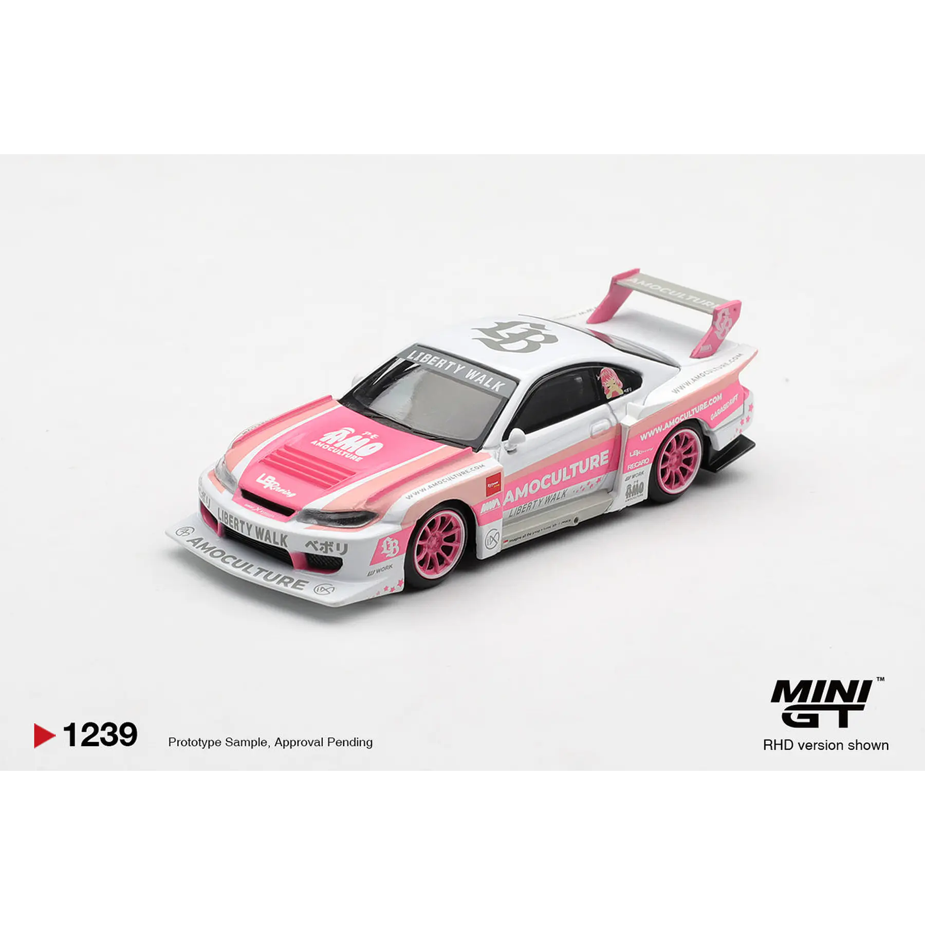 (PREVENTA) Mini GT 1:64 Nissan Silvia (S15) LB-Super Silhouette AMOCULTURE – Limited Edition