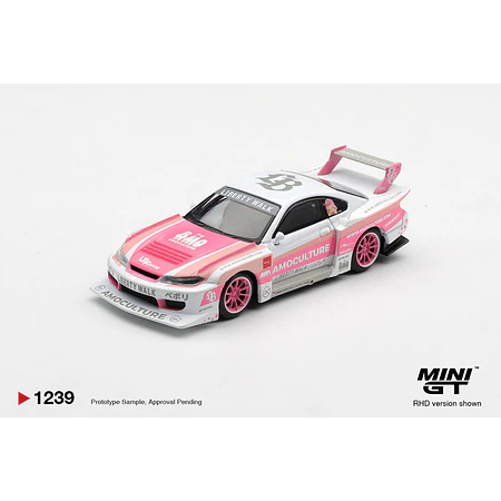 (PREVENTA) Mini GT 1:64 Nissan Silvia (S15) LB-Super Silhouette AMOCULTURE – Limited Edition