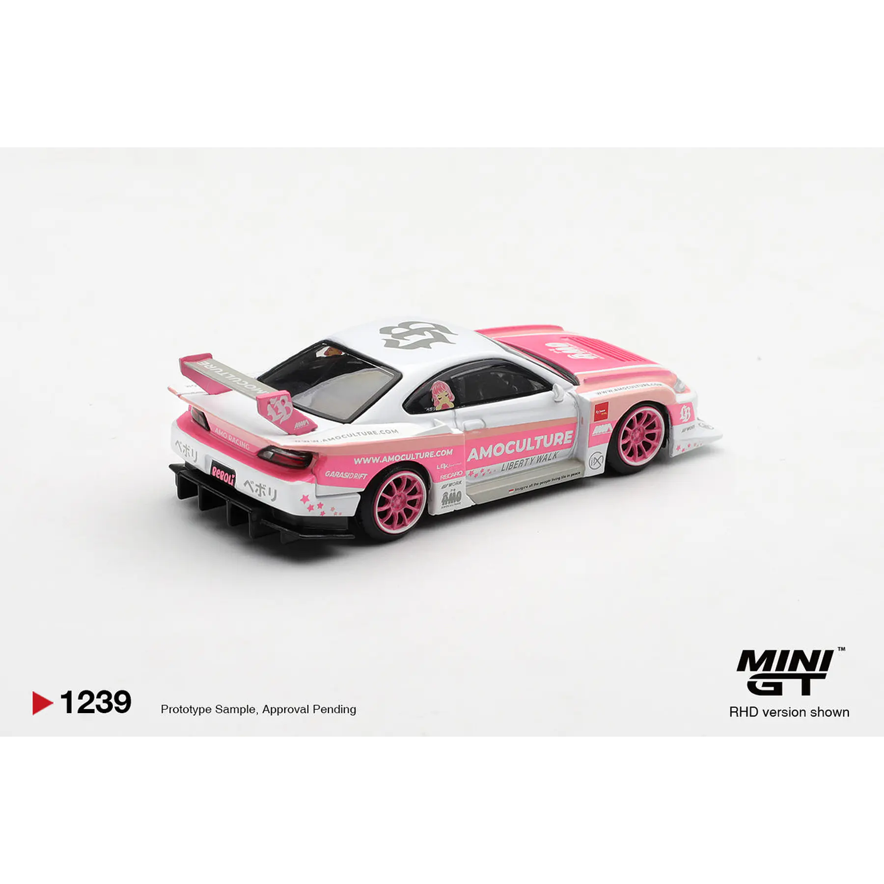 (PREVENTA) Mini GT 1:64 Nissan Silvia (S15) LB-Super Silhouette AMOCULTURE – Limited Edition