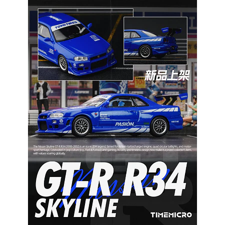 Time Micro 1:64 Skyline GTR R34 Blue
