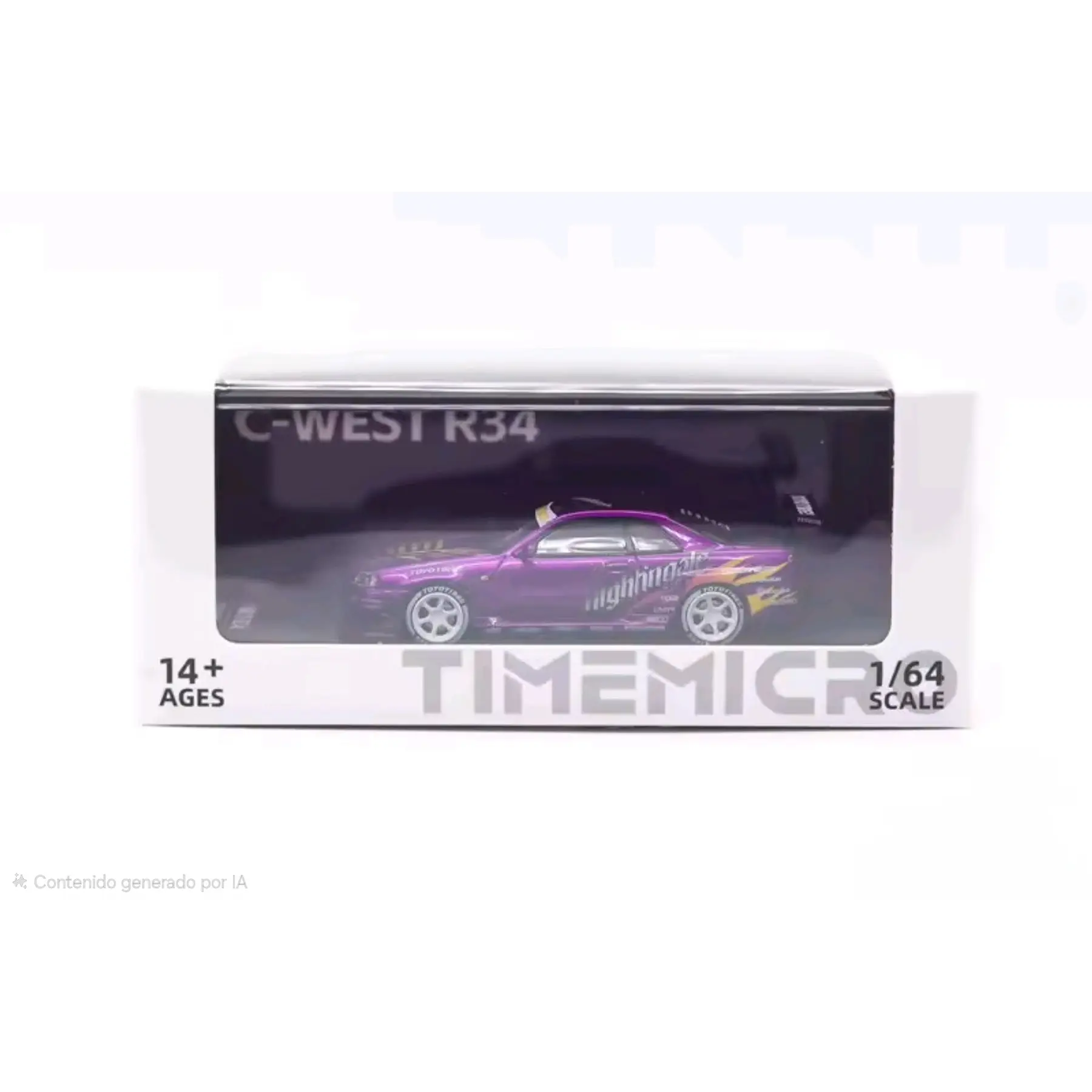 Time Micro 1:64 Skyline GTR R34 Purple