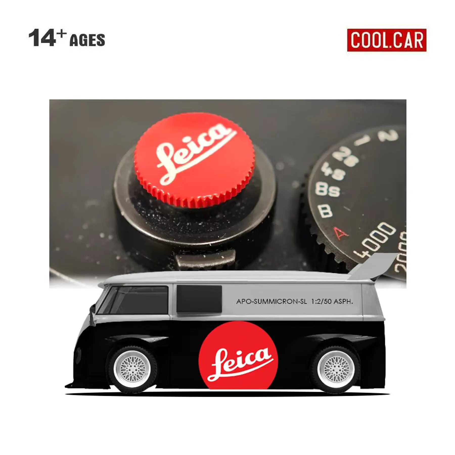 Cool Car 1:64 Volkswagen T1 Leica Painted Simulation Alloy Car Model.