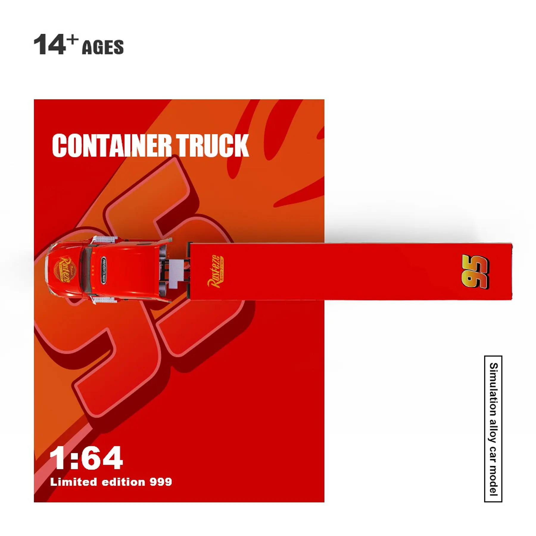 Cool Car 1:64 Freightliner Lightning McQueen.