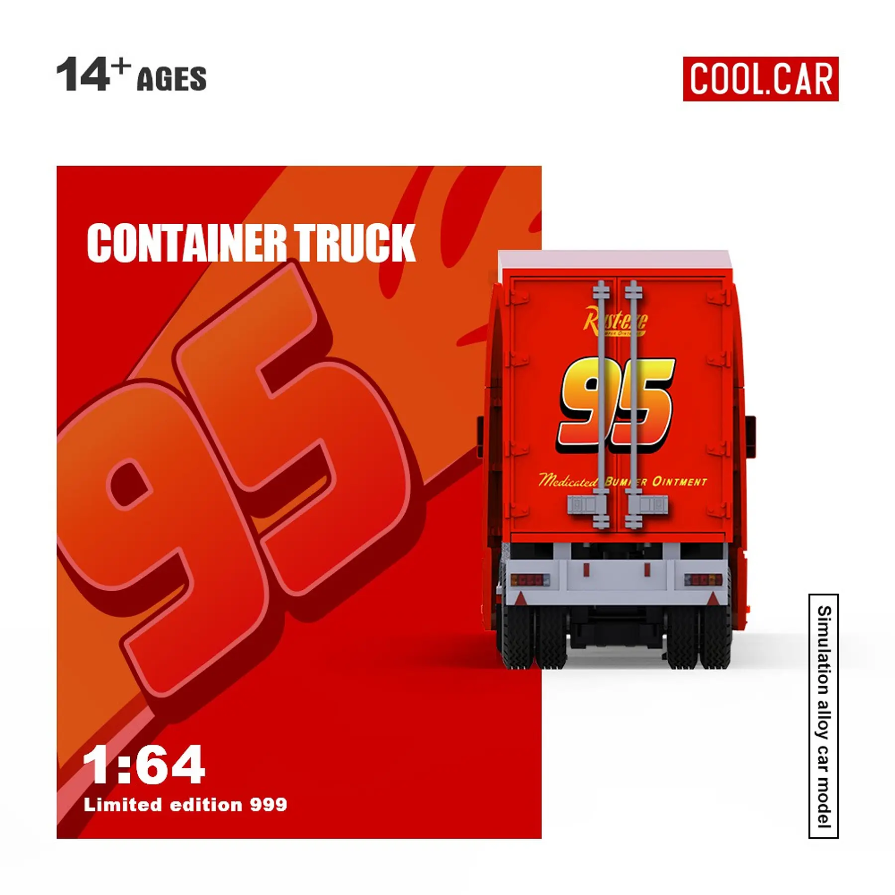 Cool Car 1:64 Freightliner Lightning McQueen.
