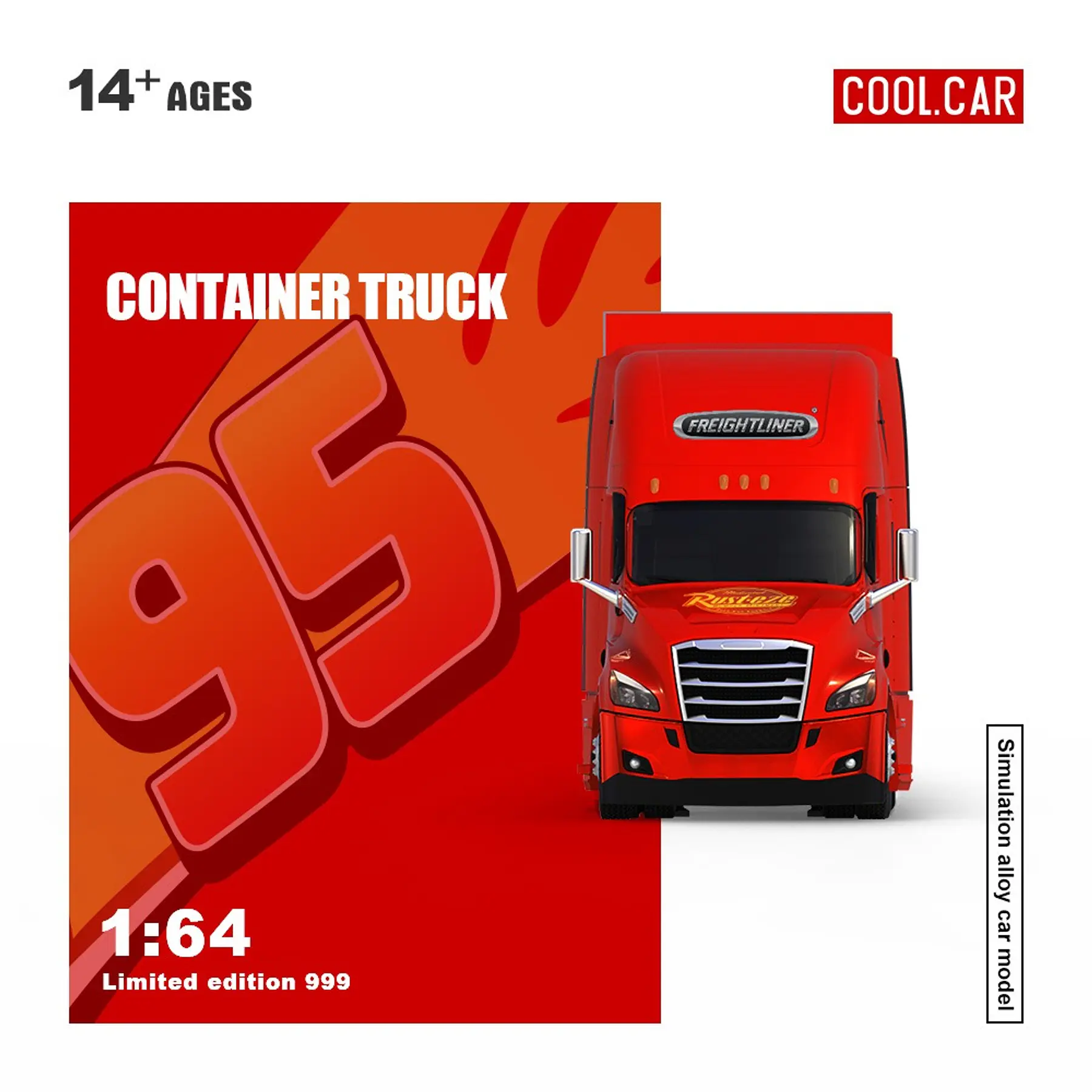 Cool Car 1:64 Freightliner Lightning McQueen.