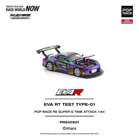 (PREVENTA) Pop Race 1:64 Mazda EVA RT TEST TYPE-01 POP RACE RE SUPER G Time Attack 