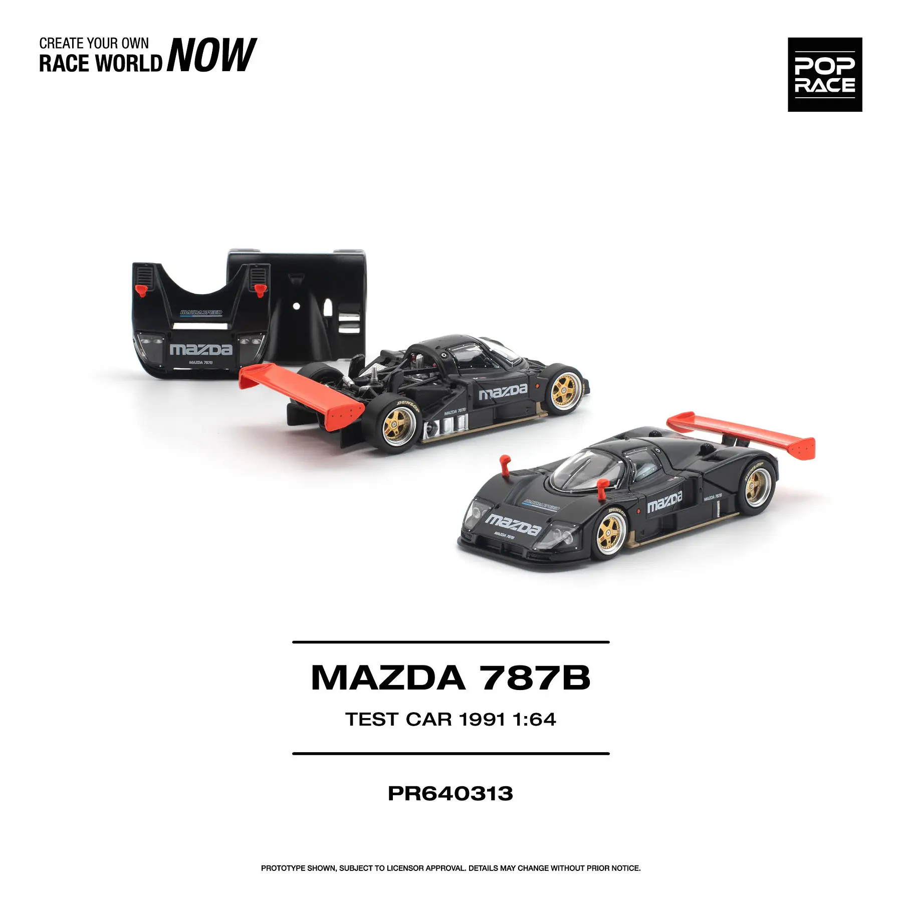 (PREVENTA) Pop Race 1:64 Mazda 787B 1991 Test Car