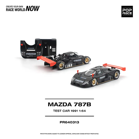 (PREVENTA) Pop Race 1:64 Mazda 787B 1991 Test Car