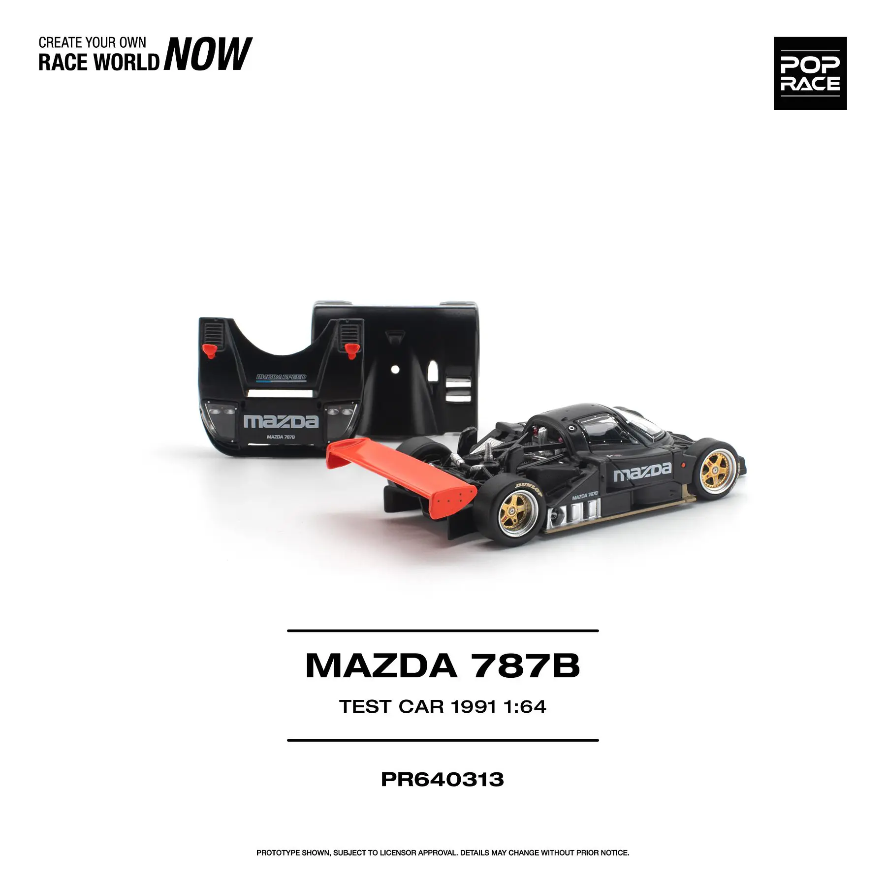 (PREVENTA) Pop Race 1:64 Mazda 787B 1991 Test Car