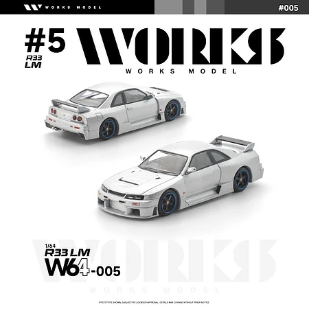 (PREVENTA) WORKS 1:64 Nissan Skyline GT-R R33 LM Silver
