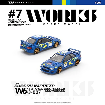 (PREVENTA) WORKS 1:64 Subaru Impreza WRC 1997 Monte Carlo Colin McRae