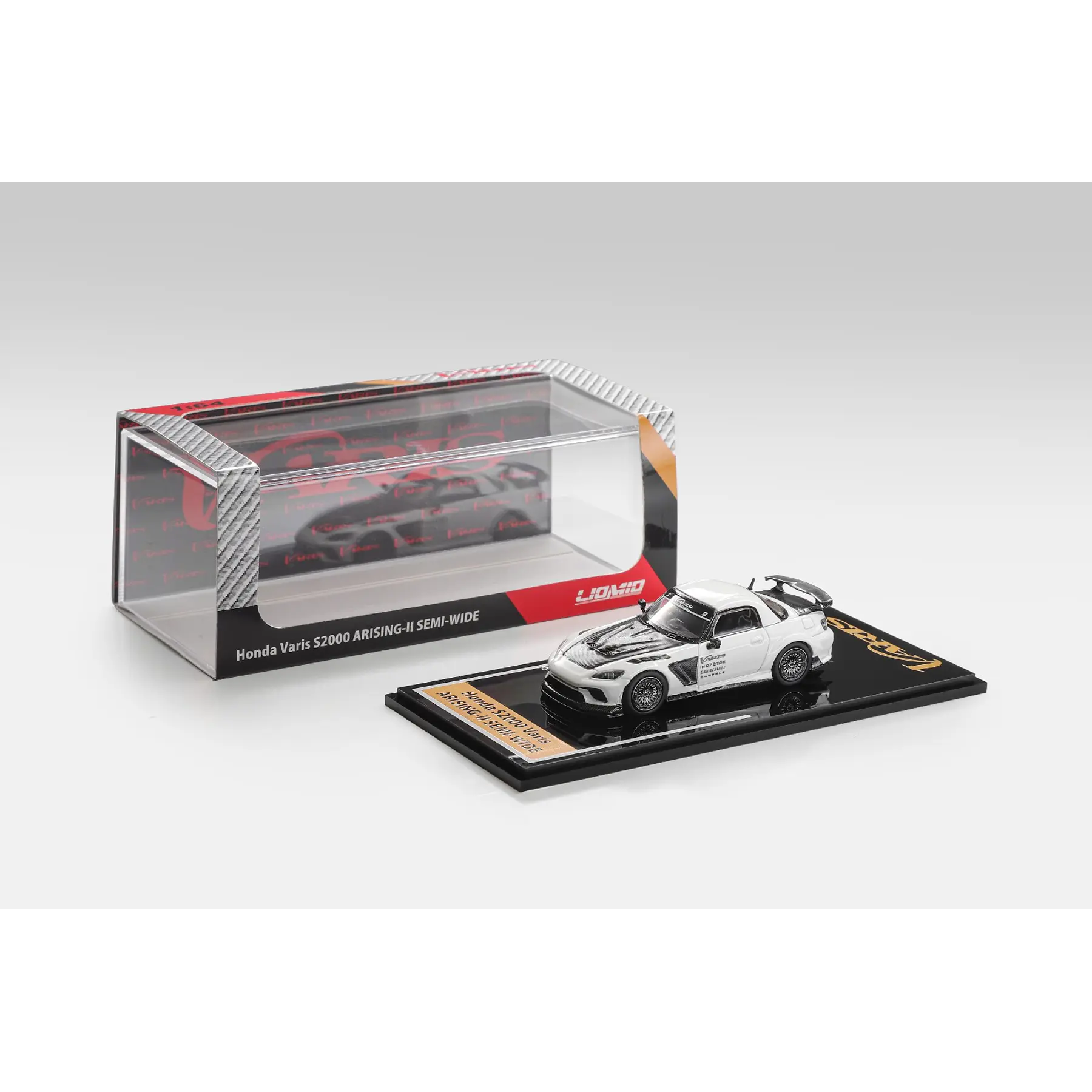 (PREVENTA) LIOMIO 1:64 Honda S2000 Varis Arising-II Semi-Wide White Ver