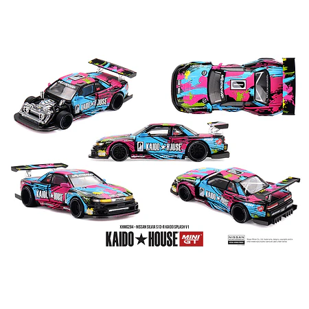 (PREVENTA) Kaido House x Mini GT 1:64 Nissan Silvia S13-R Kaido Splash V1- Limited Edition