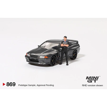 Mini GT 1:64 Nissan Skyline GT-R (R32) Nismo Gunmetal W/ Matsuda Figure – Tsugio Matsuda Collection