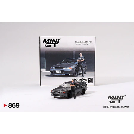 Mini GT 1:64 Nissan Skyline GT-R (R32) Nismo Gunmetal W/ Matsuda Figure – Tsugio Matsuda Collection