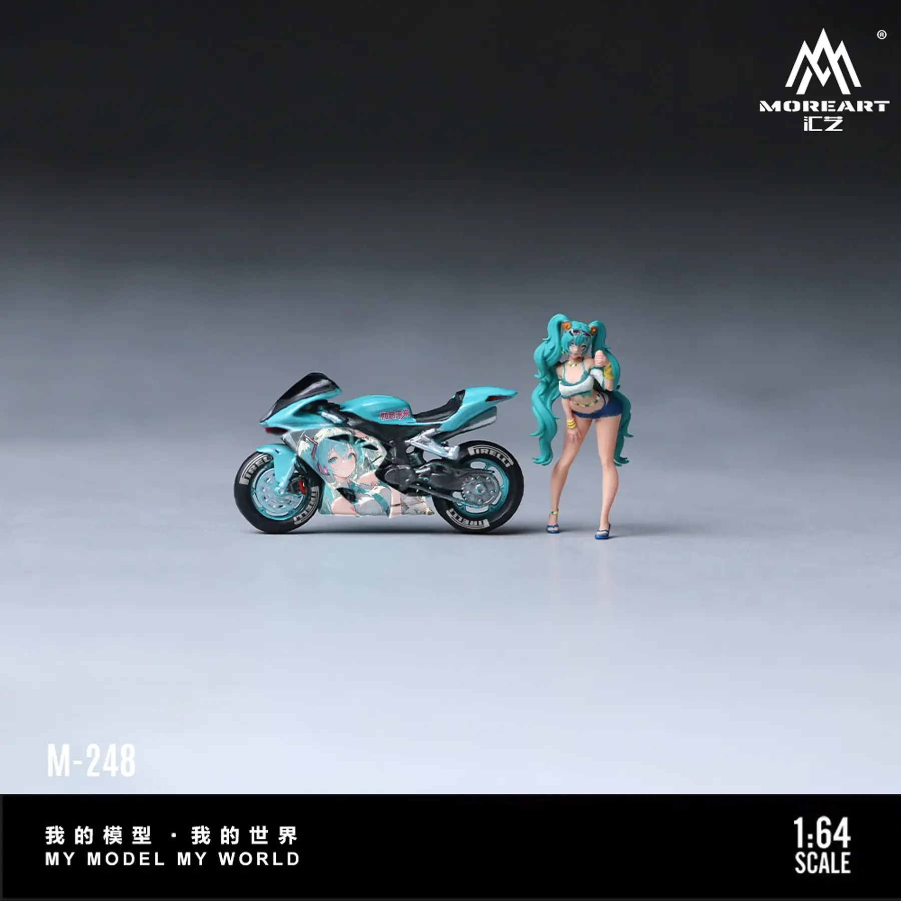 (PREVENTA) MoreArt 1:64 Motorcycle Figure Resin Model Hatsune Miku