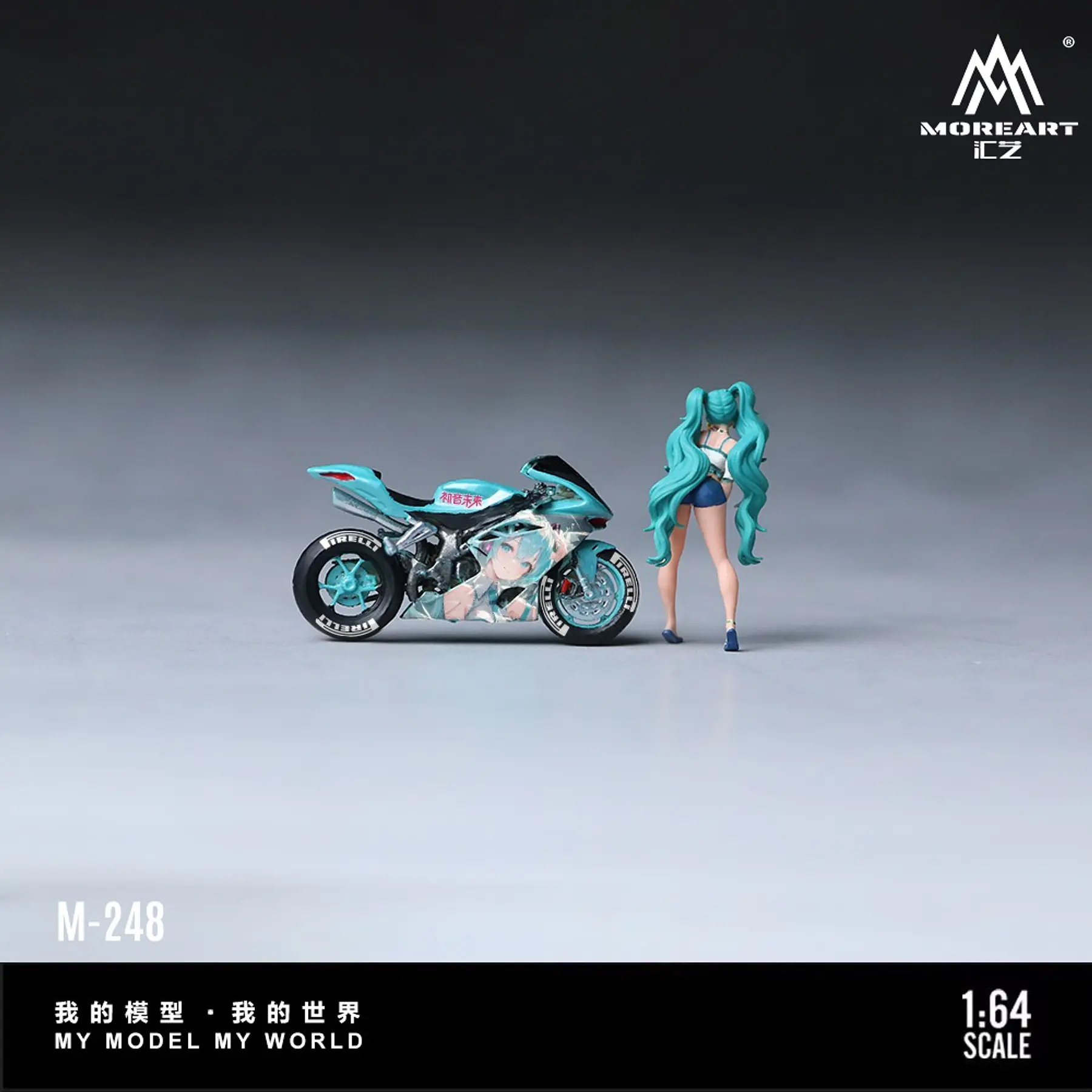(PREVENTA) MoreArt 1:64 Motorcycle Figure Resin Model Hatsune Miku
