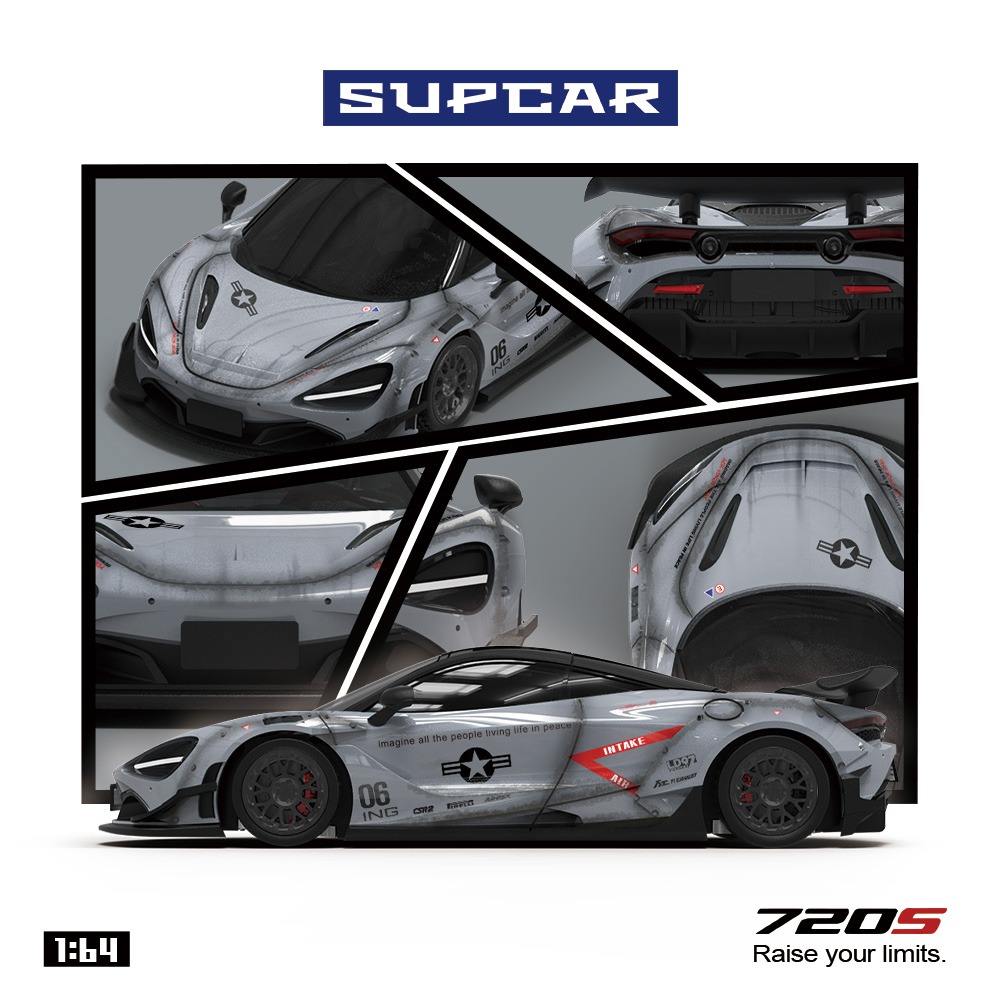(PREVENTA) SupCar 1:64 McLaren 720S Grey Shadow