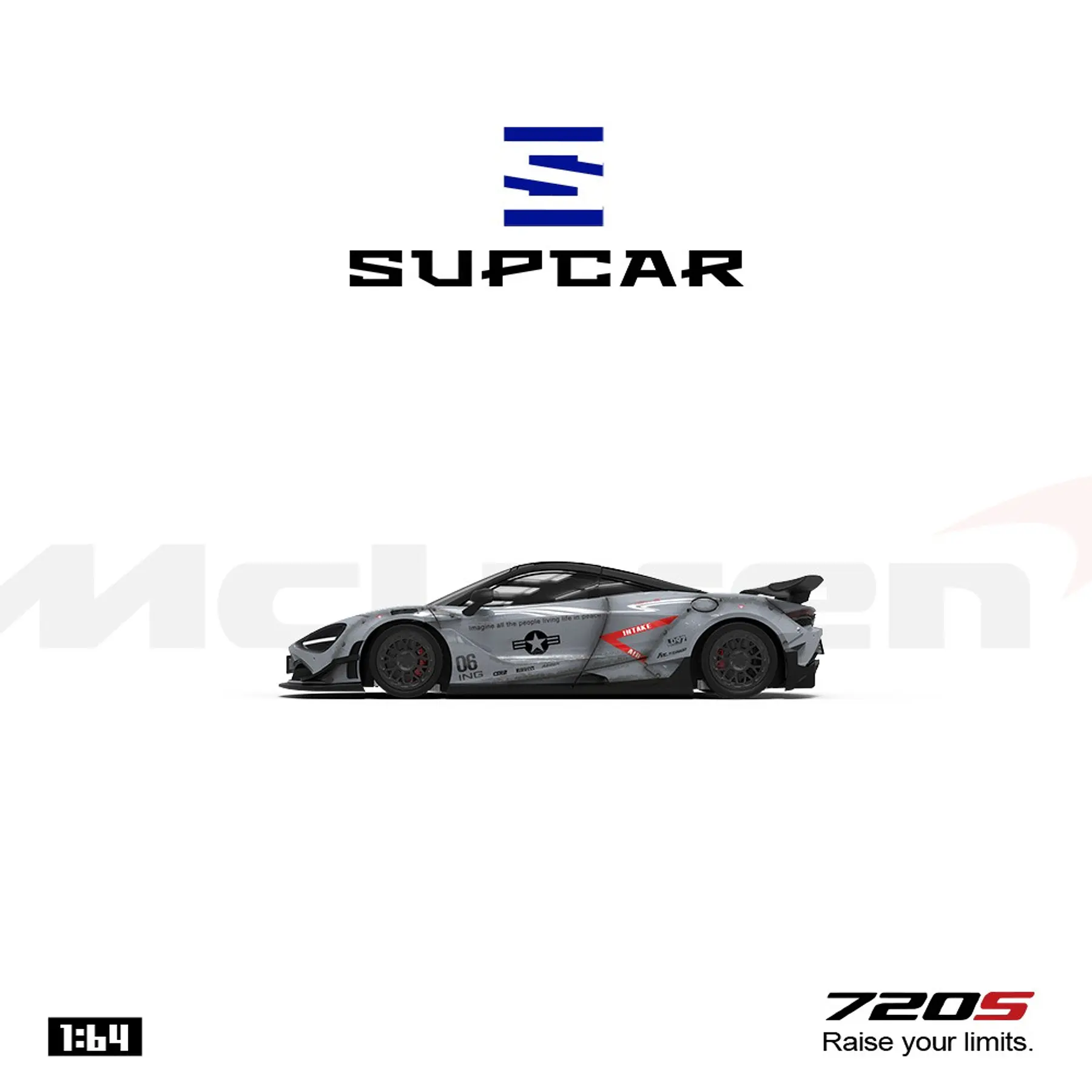 (PREVENTA) SupCar 1:64 McLaren 720S Grey Shadow