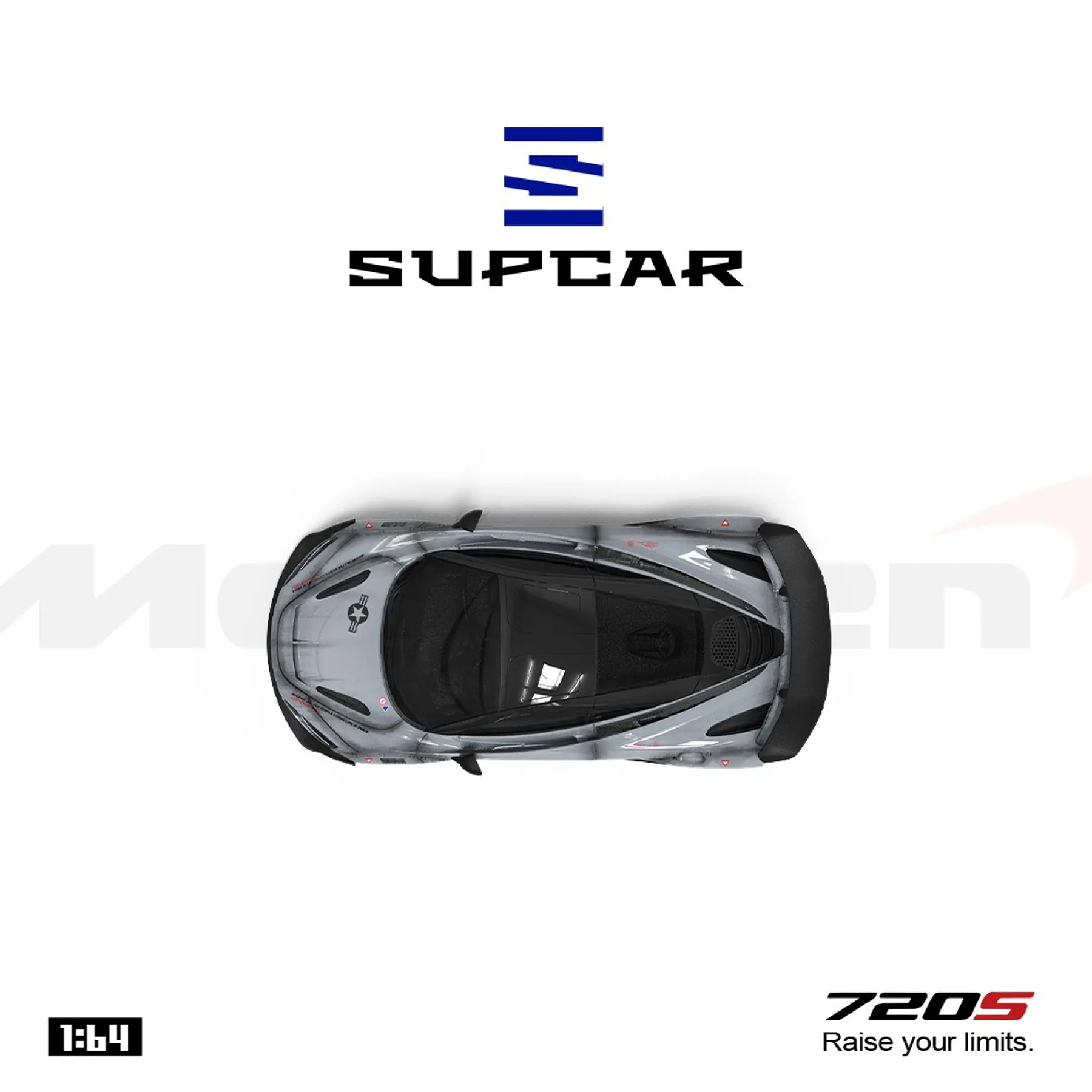(PREVENTA) SupCar 1:64 McLaren 720S Grey Shadow