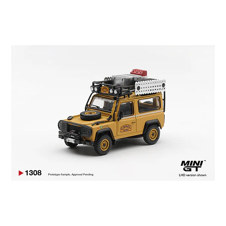 (PREVENTA) Mini GT 1:64 #1308 Land Rover Defender 90 1985 Camel Trophy Borneo Team Brazil