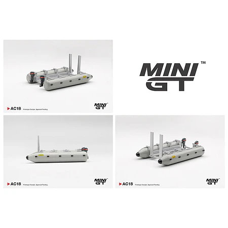 (PREVENTA) Mini GT 1:64 Camel Trophy Pontoon Raft