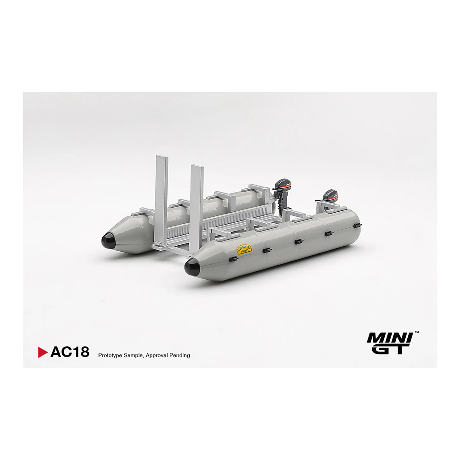 (PREVENTA) Mini GT 1:64 Camel Trophy Pontoon Raft