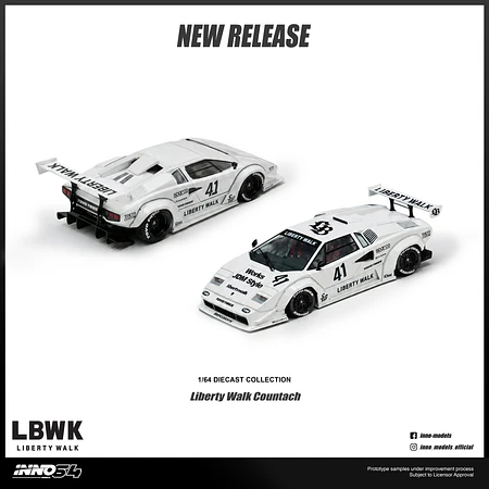 (PREVENTA) Inno64 1:64 Liberty Walk Lamborghini Countach White