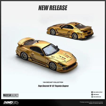(PREVENTA) Inno64 1:64 Top Secret V12 Toyota Supra gold