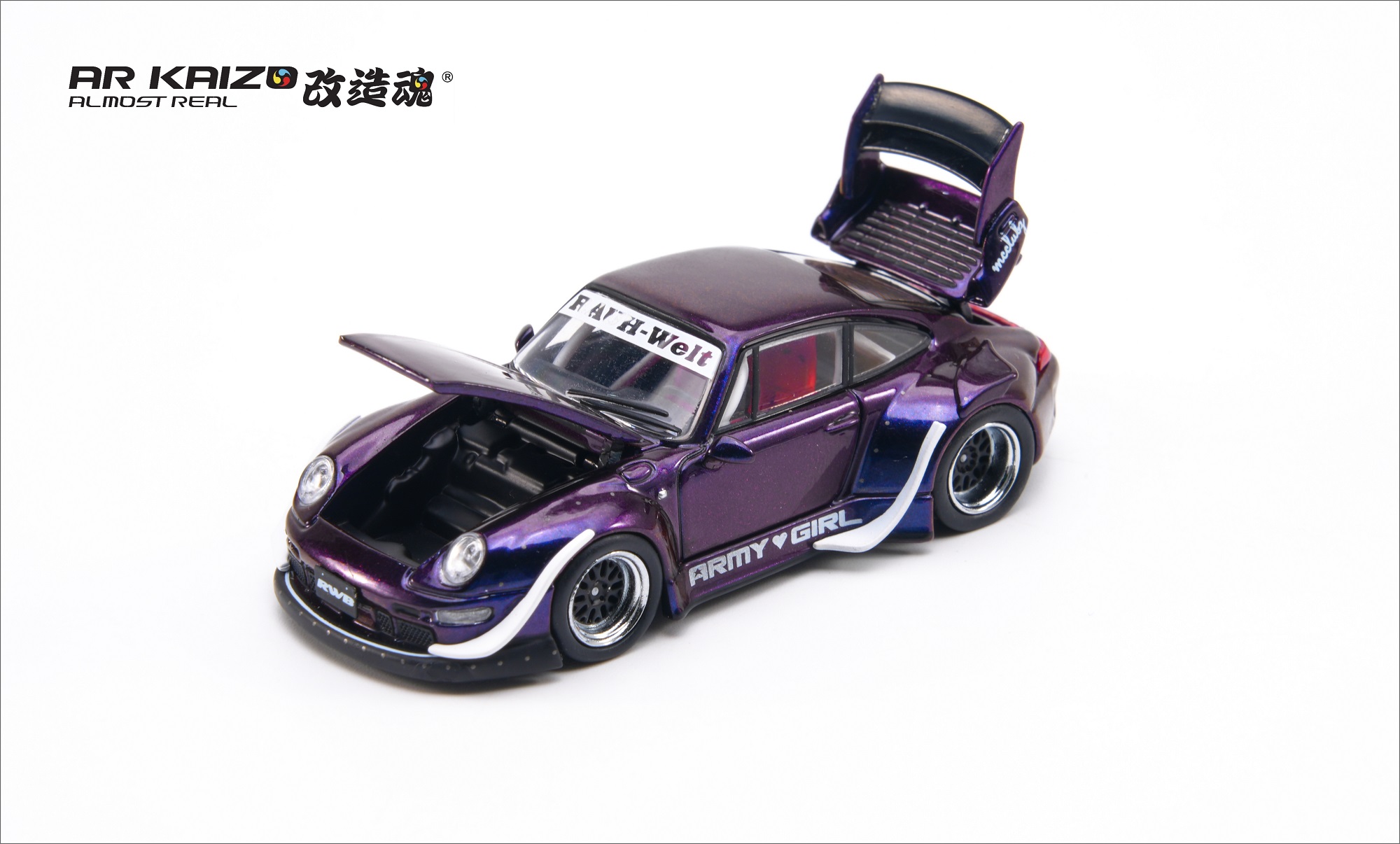 (PREVENTA) AR KAIZO 1:64 Porsche RWB 993 Army Girl