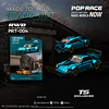 (PREVENTA) Pop Race x TS Exclusives 1:64 Porsche RWB 930 teal Chrome