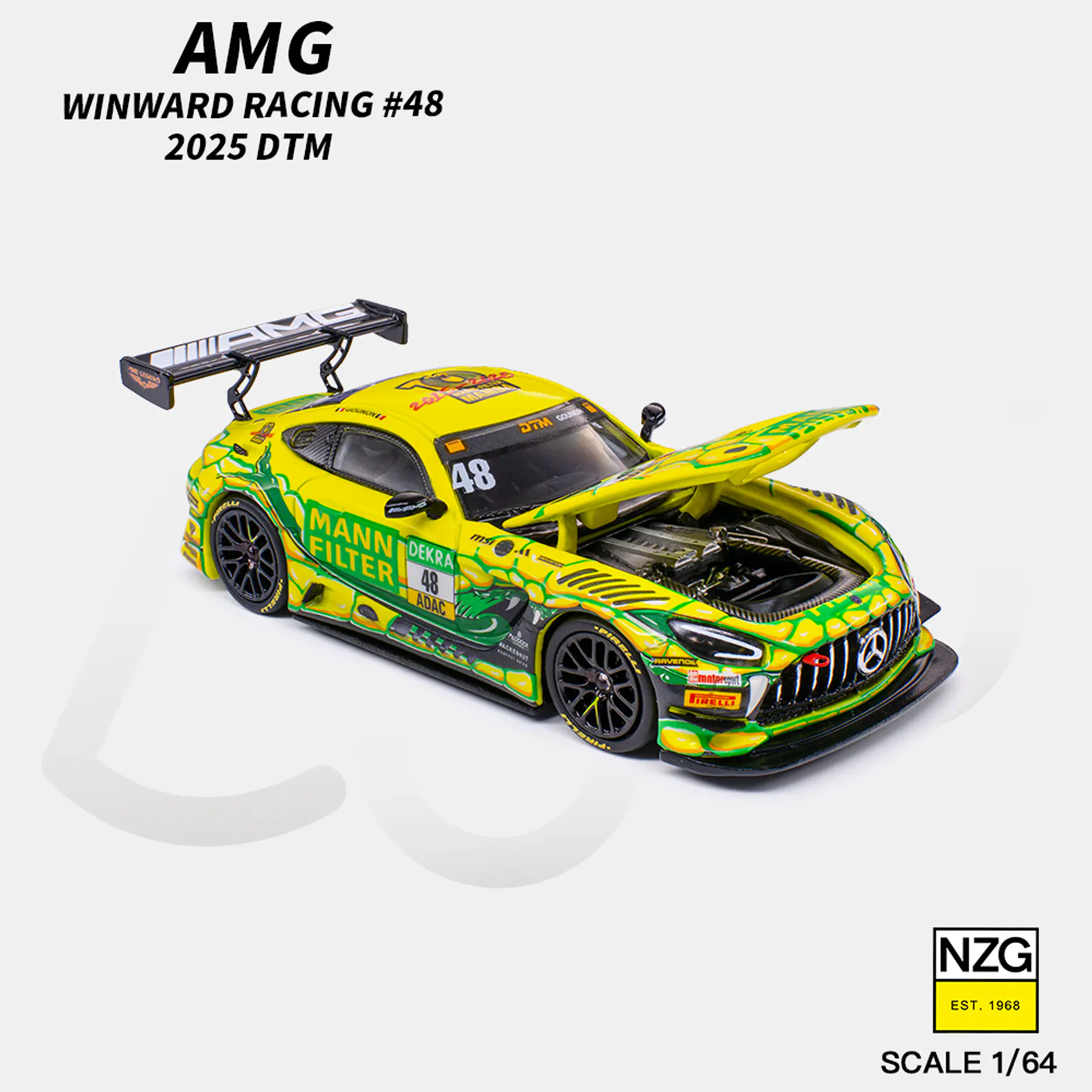 (PREVENTA) Kilo 1:64 Mercedes AMG GT3 EVO 2025 DTM Winward Racing #48