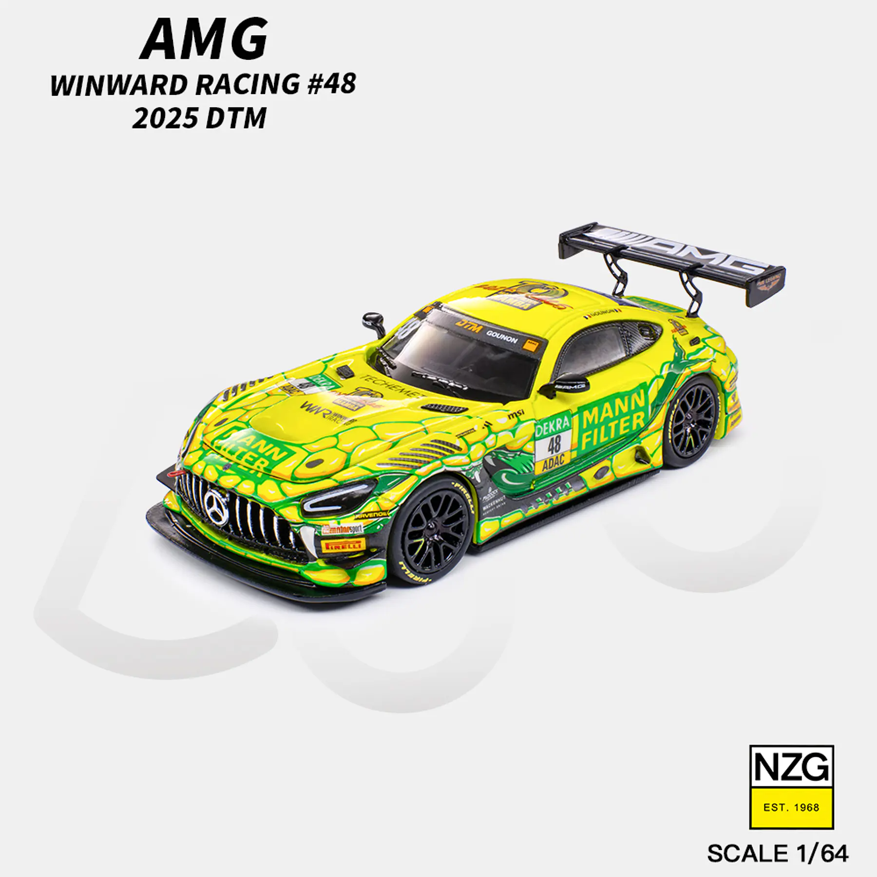(PREVENTA) Kilo 1:64 Mercedes AMG GT3 EVO 2025 DTM Winward Racing #48