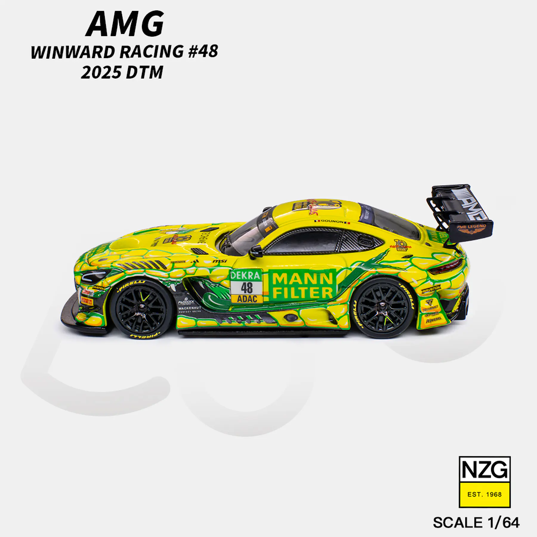 (PREVENTA) Kilo 1:64 Mercedes AMG GT3 EVO 2025 DTM Winward Racing #48