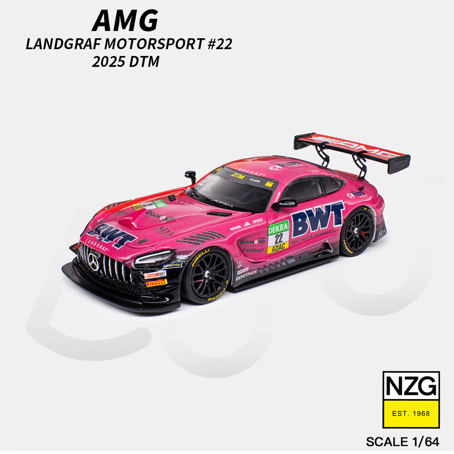 (PREVENTA) Kilo 1:64 Mercedes AMG GT3 EVO 2025 DTM LandGRAF Racing #22