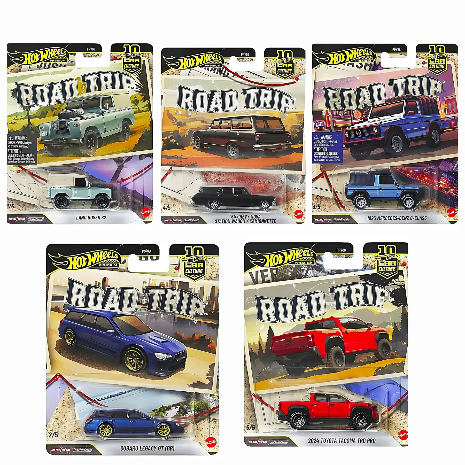 (PREVENTA) Hot Wheels 1:64 Car Culture 10th Anniversary 2026 V Case -Road Trip Assortment
