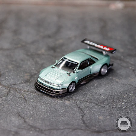 Kaido House x Mini GT Nissan Silvia S13-R KAIDO WORKS V1 – Sea Foam Green