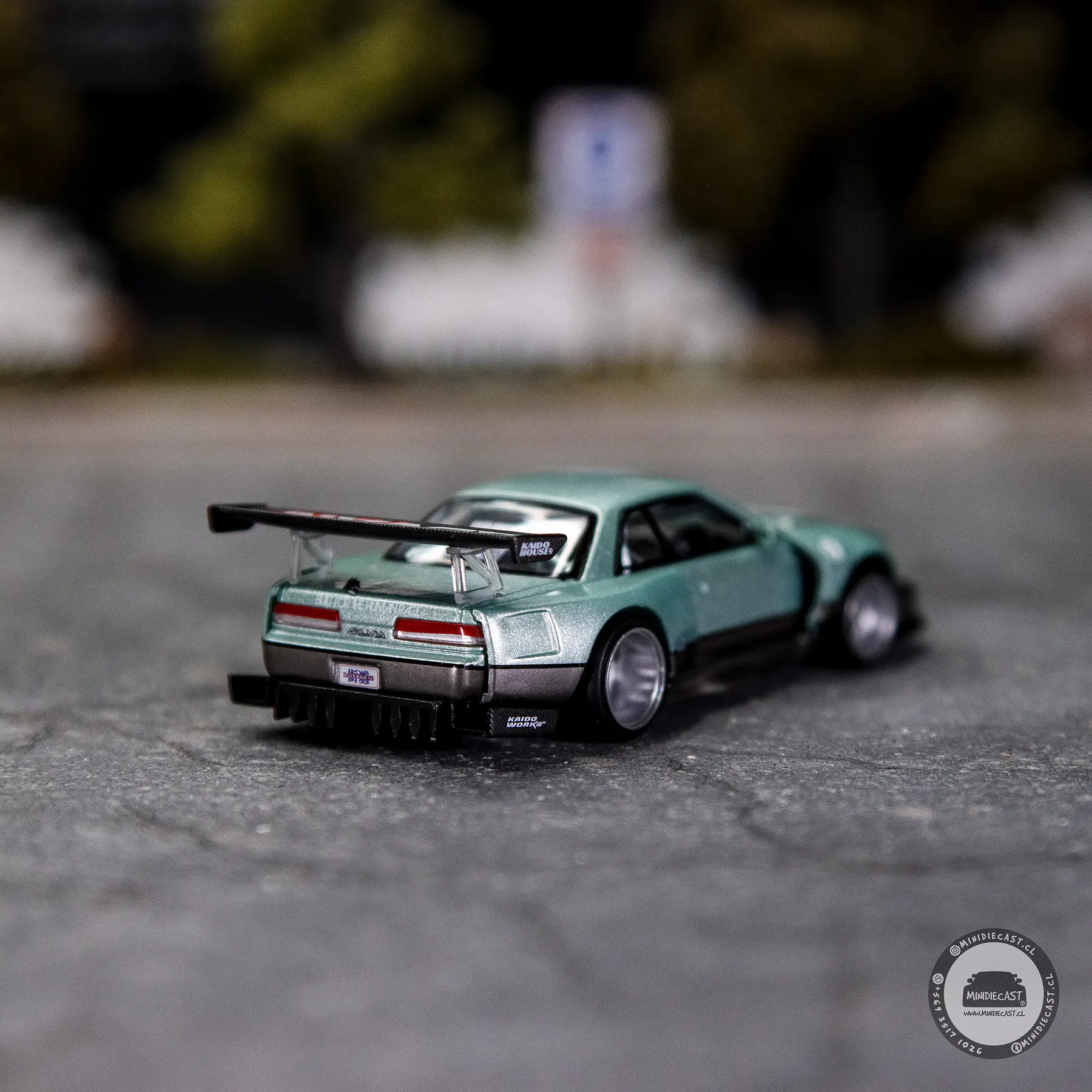 Kaido House x Mini GT Nissan Silvia S13-R KAIDO WORKS V1 – Sea Foam Green