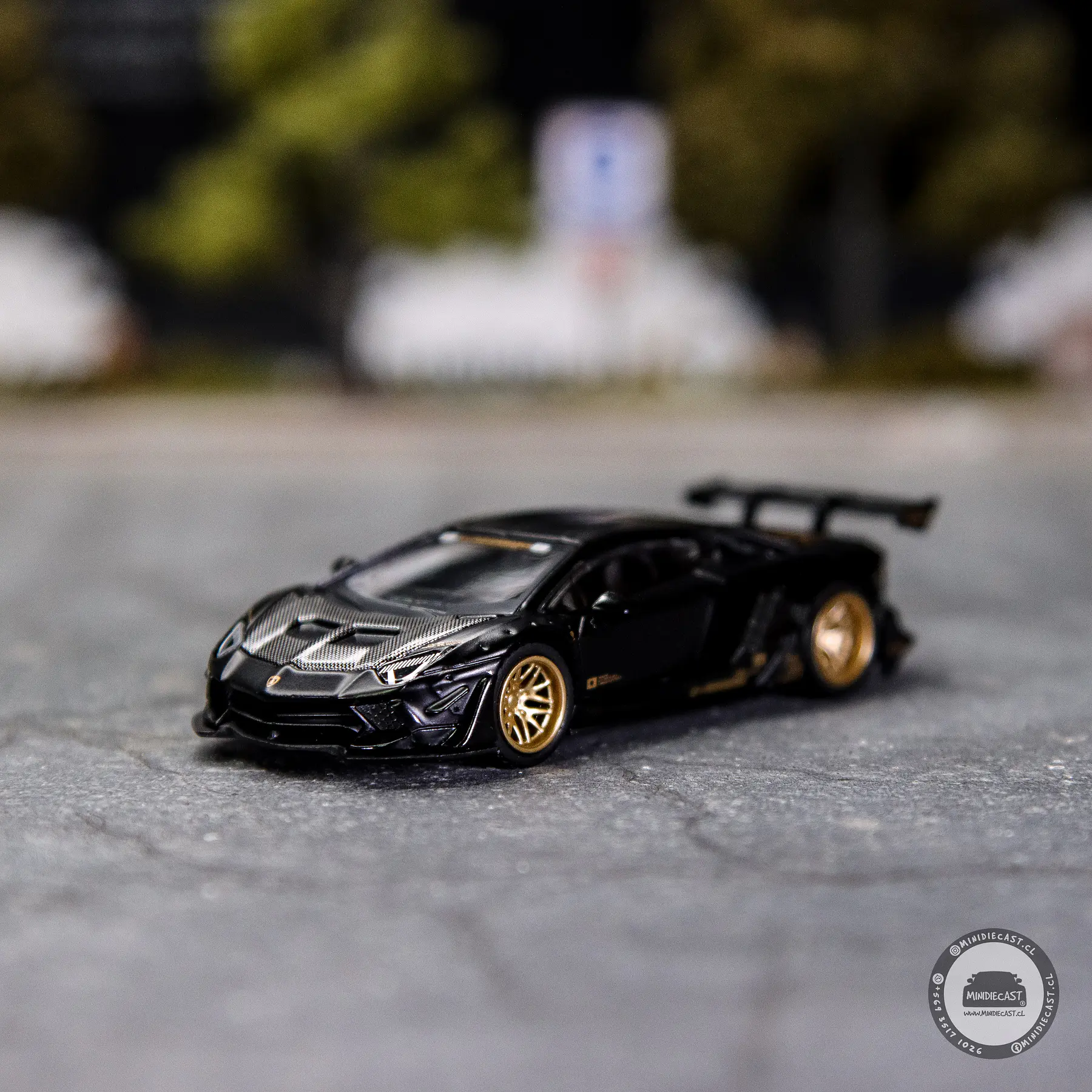Mini GT 1:64 LB-WORKS Lamborghini Aventador Limited Edition – Matte Black.