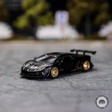Mini GT 1:64 LB-WORKS Lamborghini Aventador Limited Edition – Matte Black.