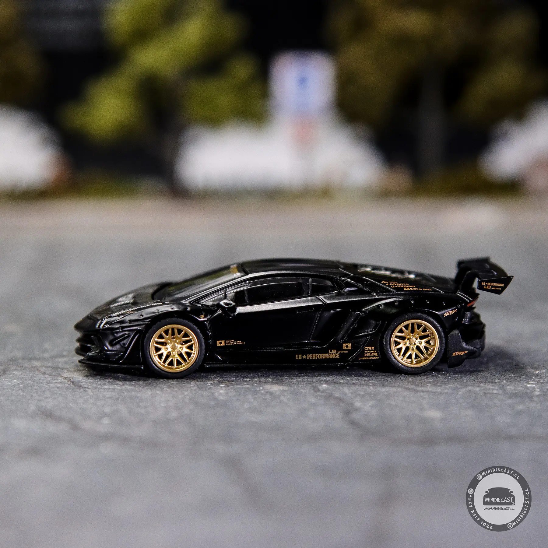 Mini GT 1:64 LB-WORKS Lamborghini Aventador Limited Edition – Matte Black.