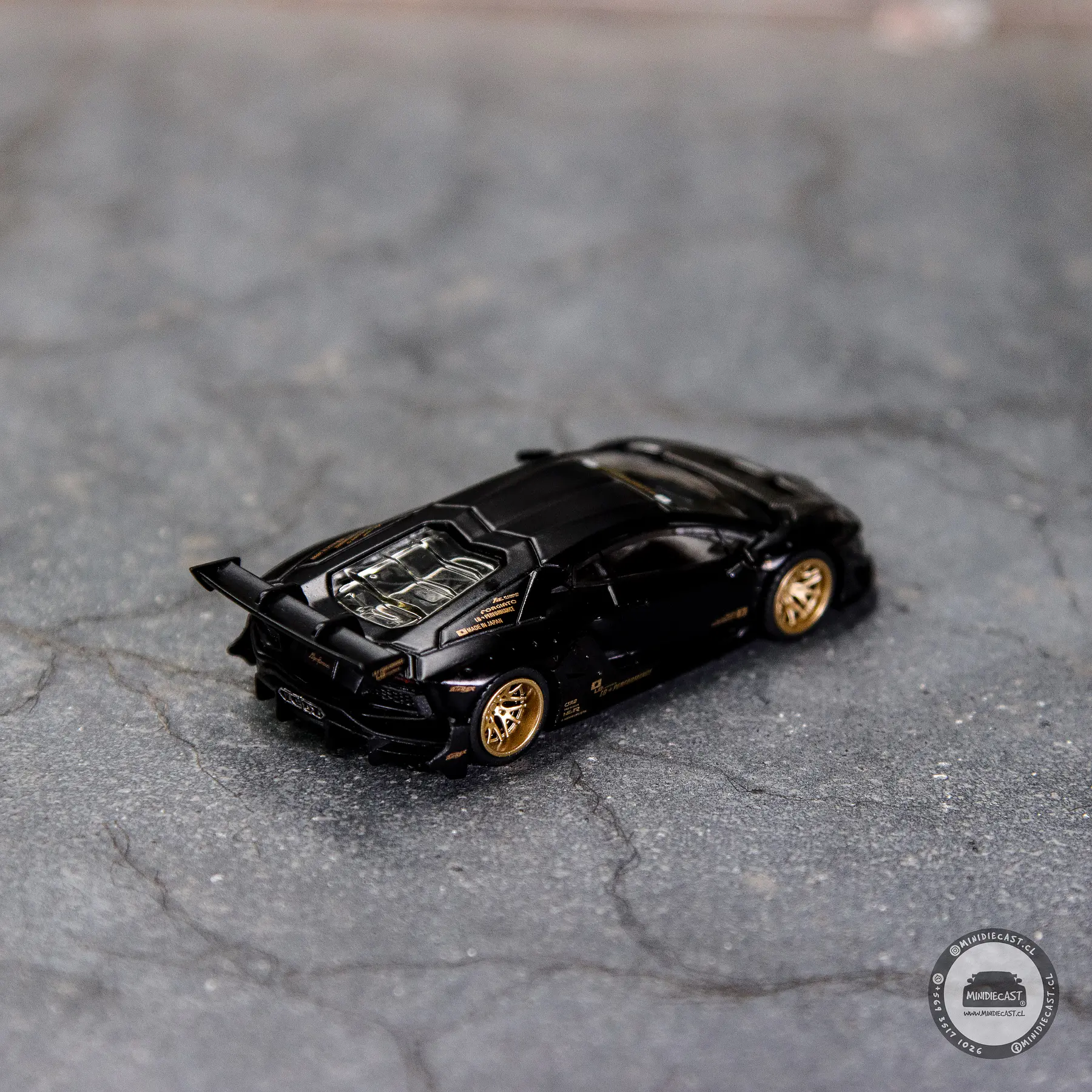 Mini GT 1:64 LB-WORKS Lamborghini Aventador Limited Edition – Matte Black.