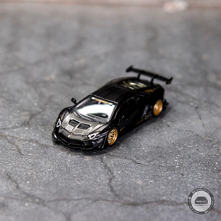 Mini GT 1:64 LB-WORKS Lamborghini Aventador Limited Edition – Matte Black.