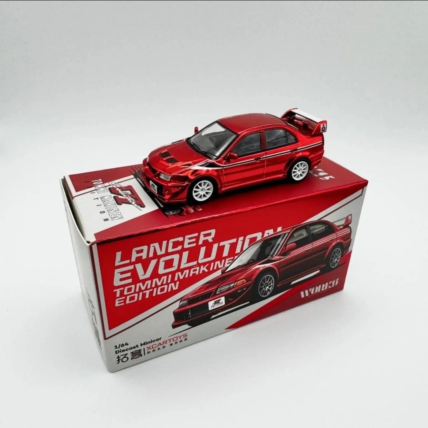 WORKS 1:64 Mitsubishi Lancer Evolution VI TME HEC 2026 red chrome