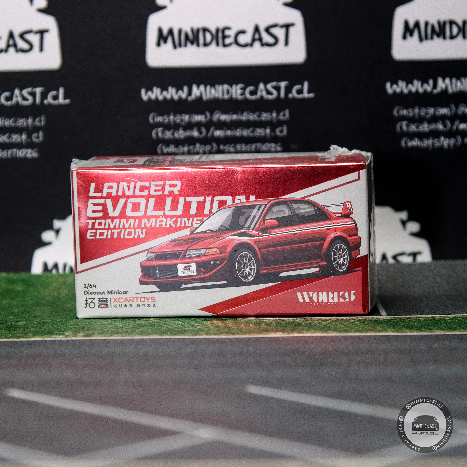 WORKS 1:64 Mitsubishi Lancer Evolution VI TME HEC 2026 red chrome
