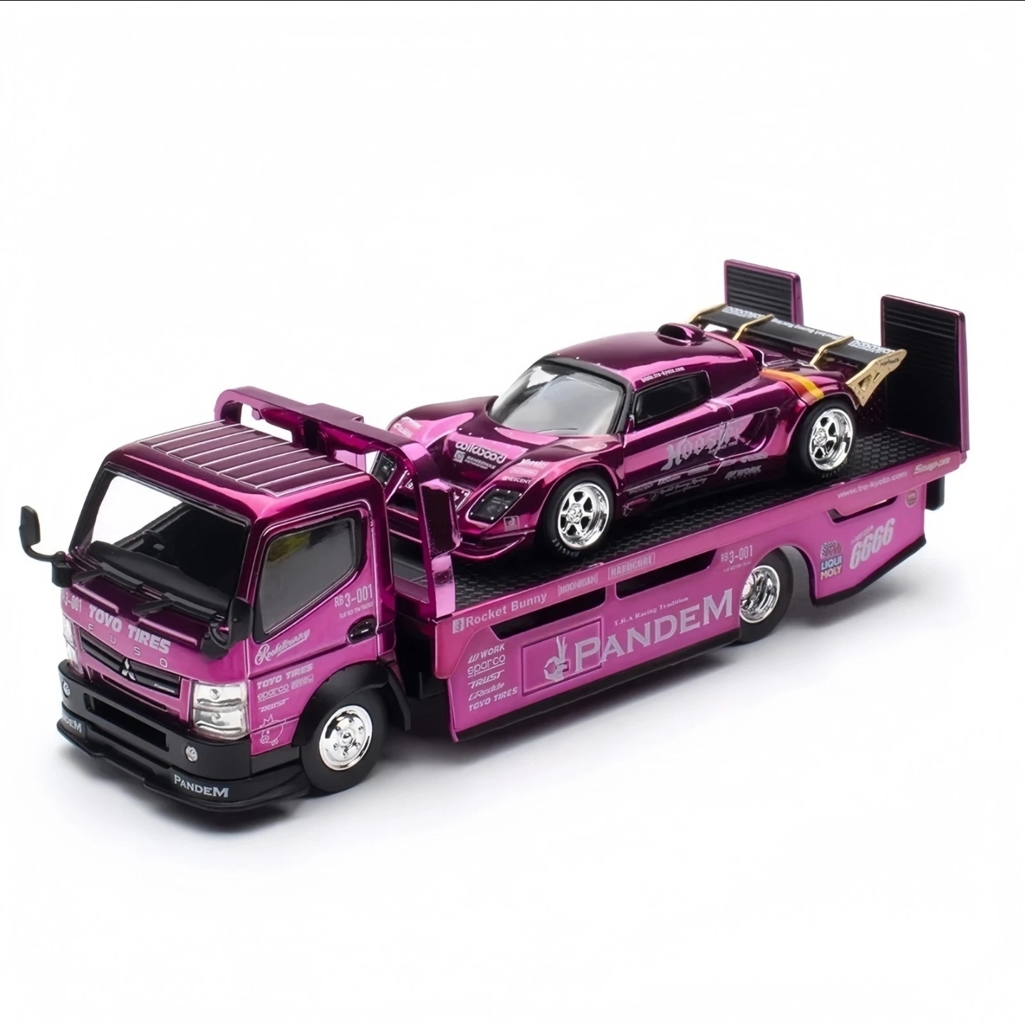 ミニカー POP RACE XCARTOYS Pandem Elise Truck Pop Race 1:64 PANDEM Lotus Elise and FUSO Truck Set HEC 2026