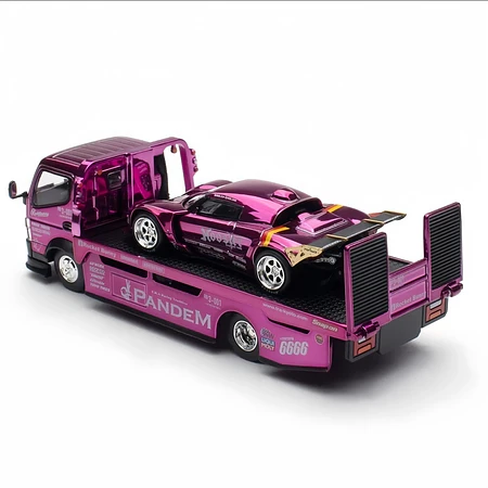 Pop Race 1:64 PANDEM Lotus Elise and FUSO Truck Set HEC 2026