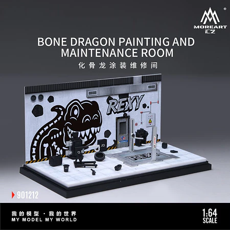(PREVENTA) MoreArt 1:64 Porsche Rexy Bone Diorama garage 
