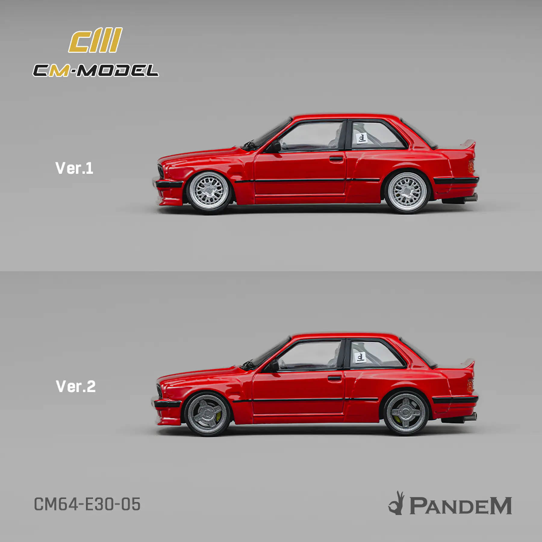 (PREVENTA) CM MODEL 1:64 Pandem BMW M3 E30 Bright Red 