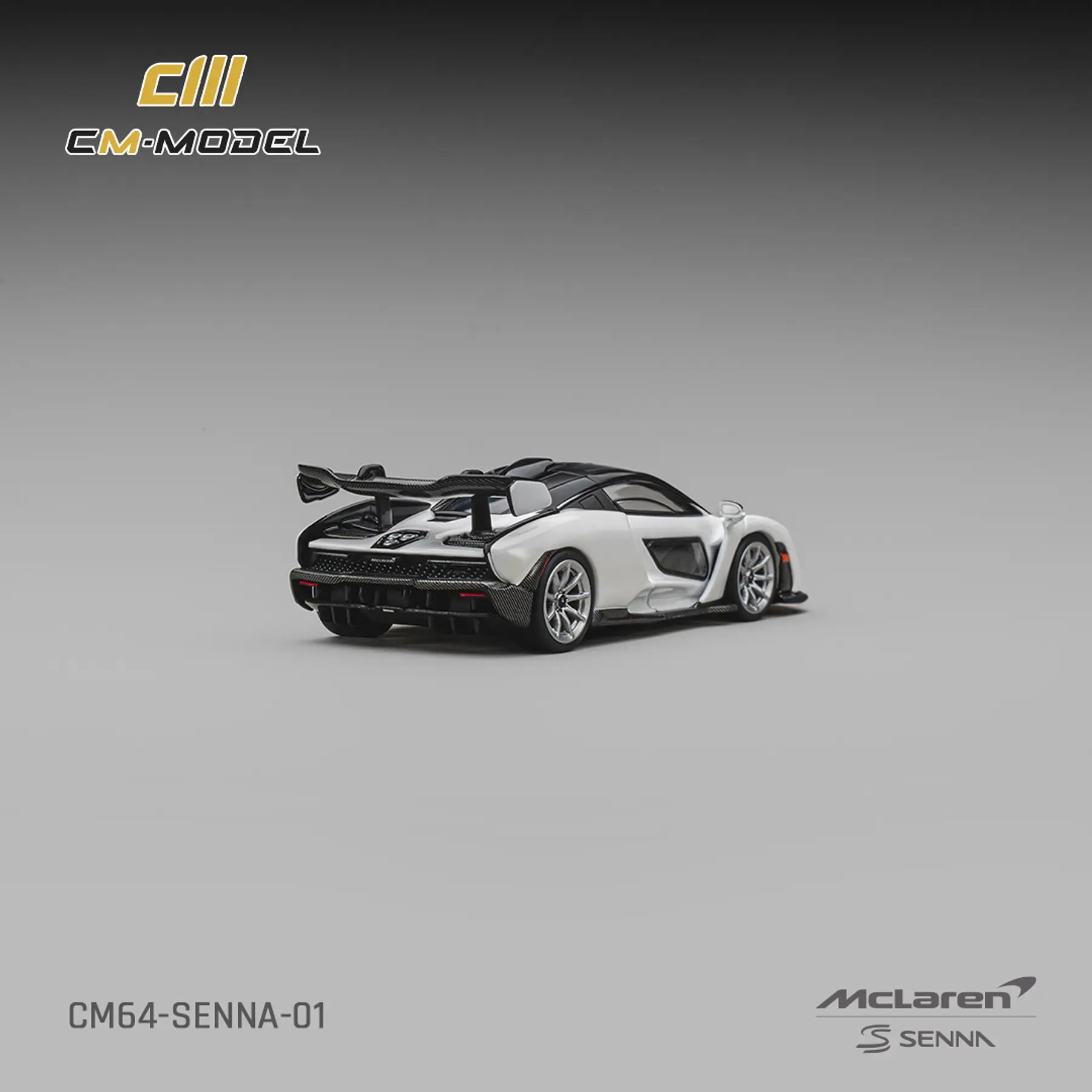(PREVENTA) CM MODEL 1:64 McLaren Senna Silica White